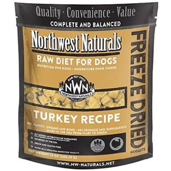 Northwest Naturals Turkey Recipe Freeze-Dried Dog Food 脫水火雞凍乾犬糧 340g X 4 包